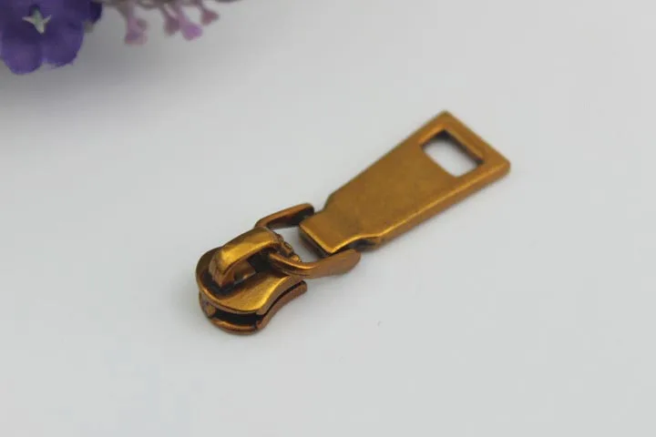 antiguegold 20 шт. Модные 5# металлические ползунки для молнии для курток одежда молния голова тянет молния Ремонтный комплект DIY сумка Швейные аксессуары - Цвет: antiguegold