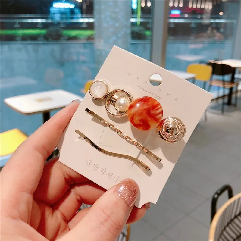 Заколки для волос M MISM 3 шт./лот Ретро стиль жемчужные заколки женщин и девочек