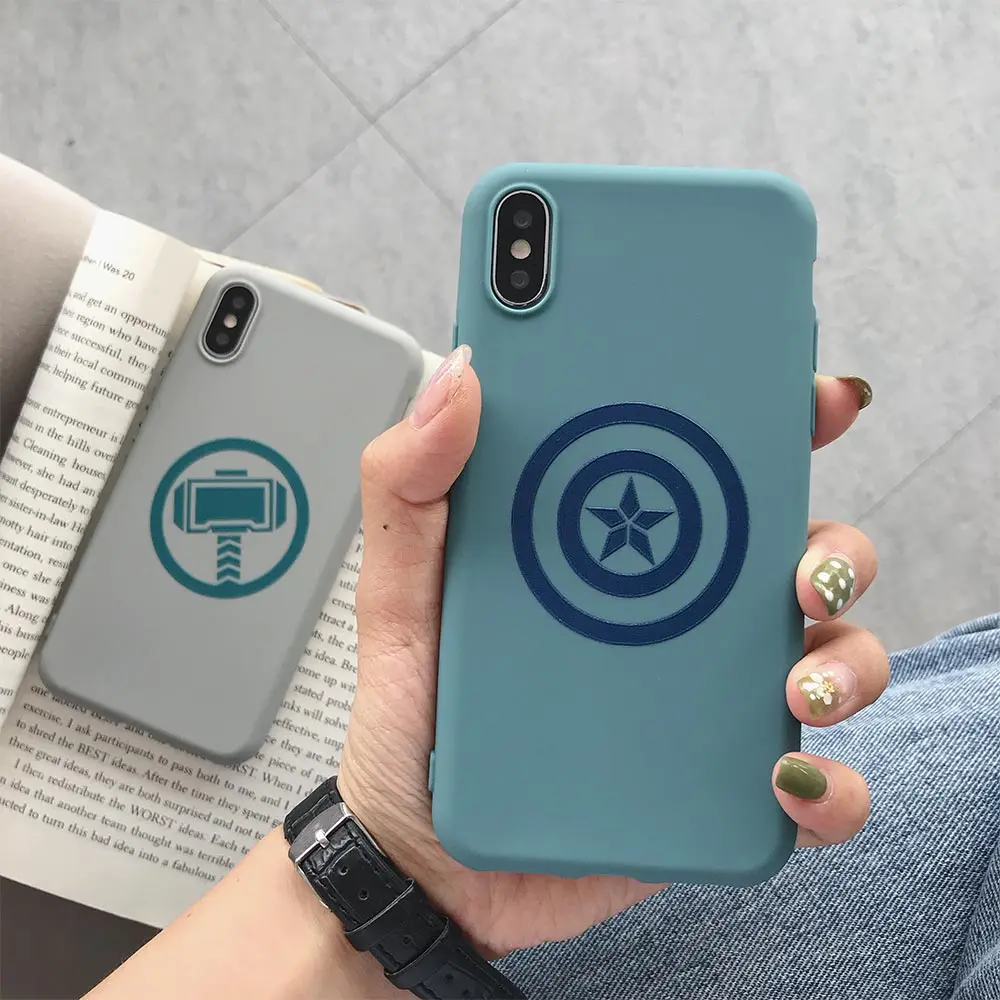 Матовый чехол для телефона из ТПУ iPhone 8 Plus 7 XR XS X Xs MAX с молотком 6 6S простой