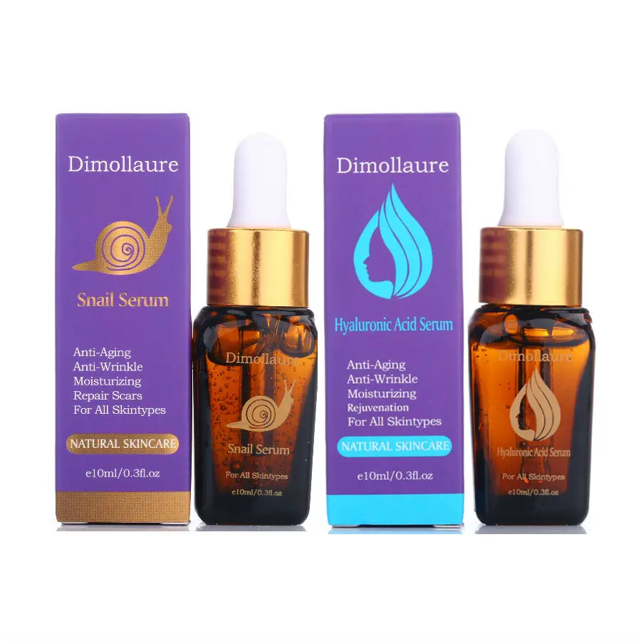 

Dimollaure snail serum+ Hyaluronic Acid Serum Anti-Aging Moisturizing skin repair Acne Treatment Whitening face care essence