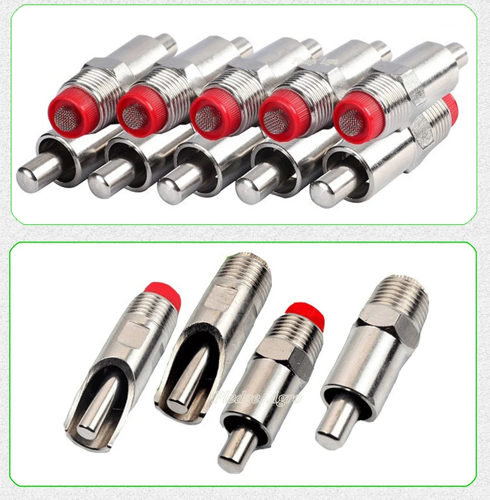 2pcs pig nipple drinker duckbilled stainless steel drinkers drinking fountain automatic sow piglet fatten pig farming equipment