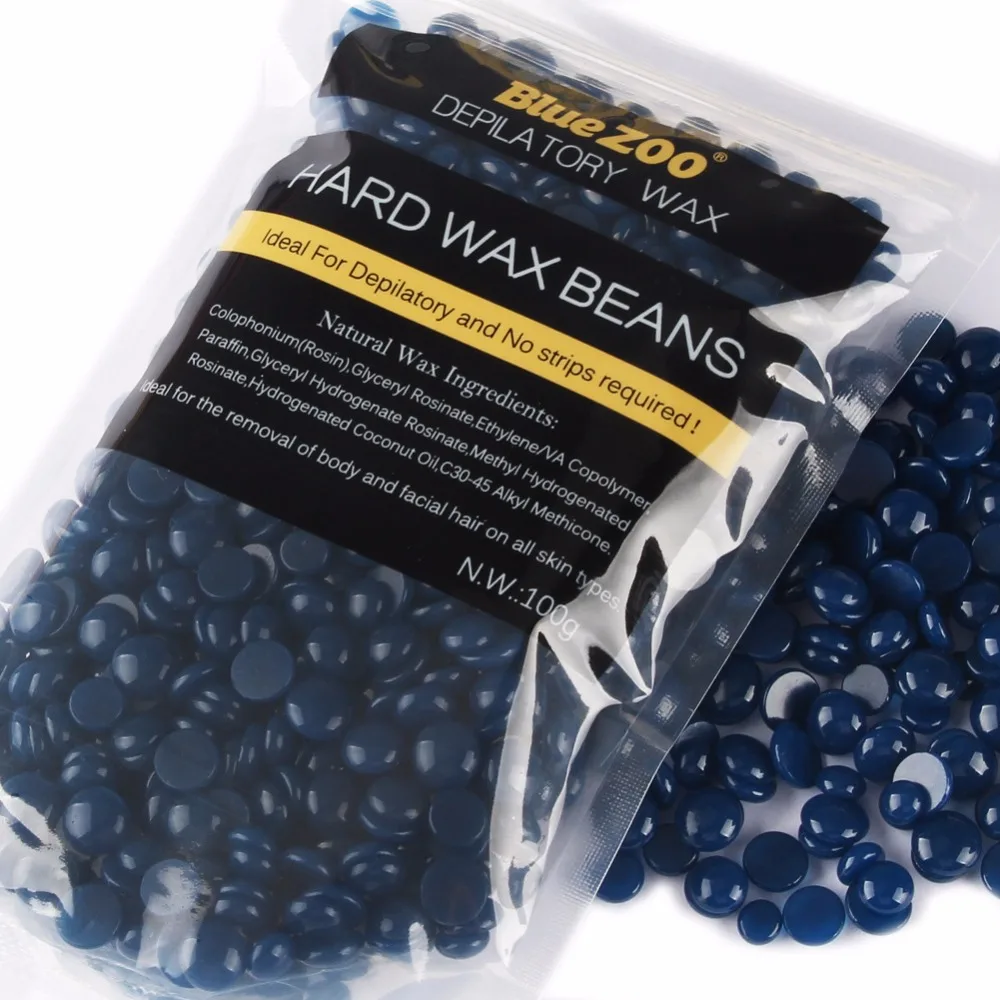 Горячая продажа 100 г восковые бобы 10 цветов для депиляции горячая пленка твердый