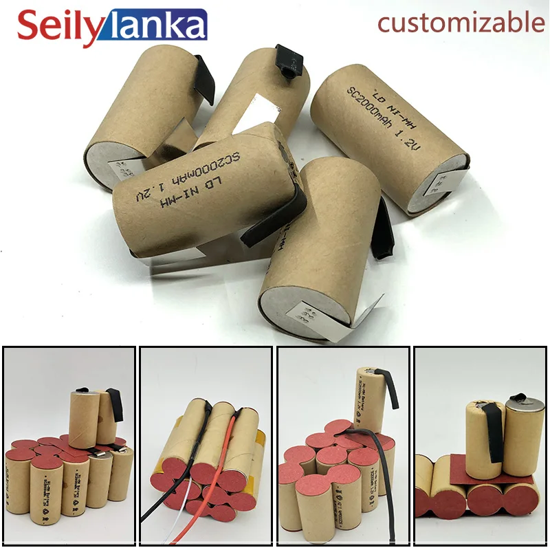 С припоем tab power Cell CD Ni MH аккумуляторная батарея SC 3000mAh скорость разряда(настраиваемый аккумулятор