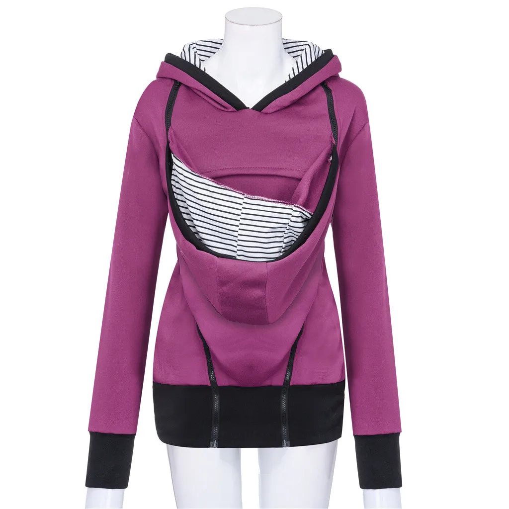 Hot pink Кенгуру для беременных; толстовка с капюшоном для домашних животных; зимнее пальто для беременных; свитер; жилет; куртка-кенгуру для беременных; Верхняя одежда; пальто - Цвет: Hot pink