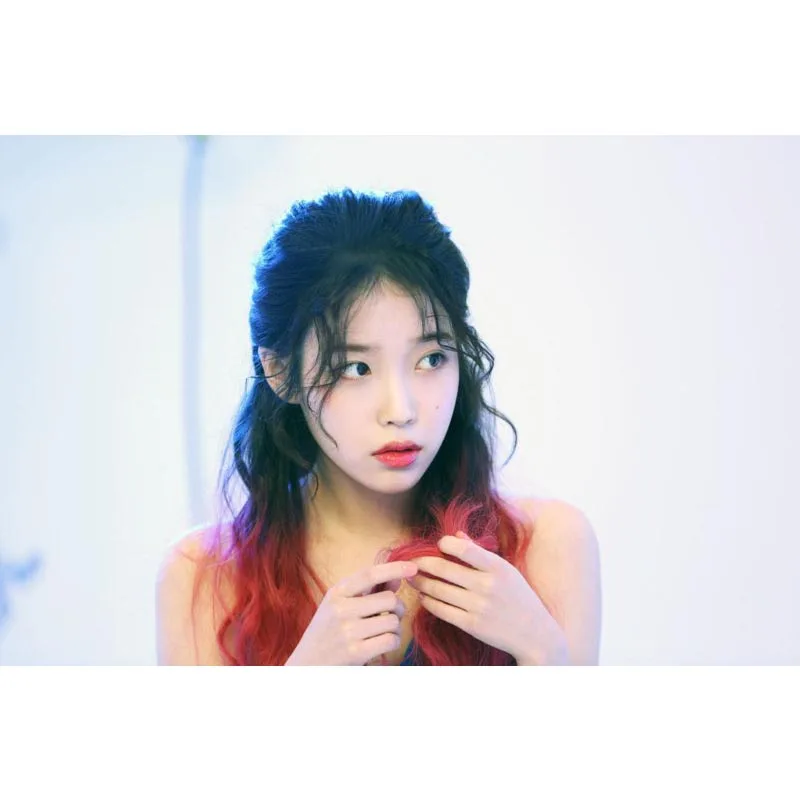 Горячие Пользовательские IU KPOP плакат искусство шелковые светлые холщовые домашняя, комнатная, Настенная Декор с печатью 1 шт на заказ