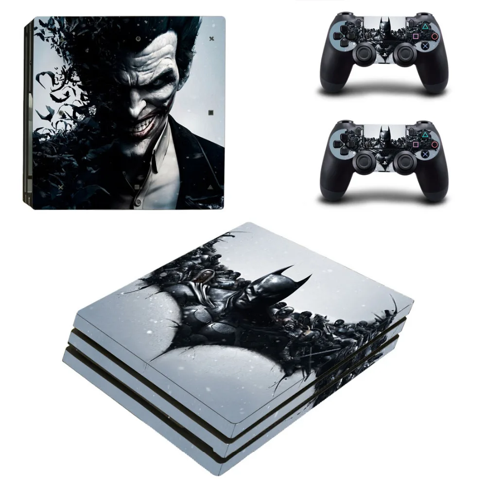 DC Бэтмен PS4 Pro кожи Стикеры наклейка для sony PS4 Игровые приставки 4 Pro Slim консоли и 2 джойстик игровой Стикеры s винил