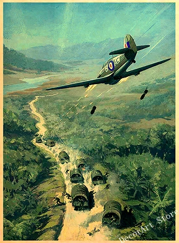 WW2 CCCP USSR Aircraft Canvas Painting Vintage Wall Kraft Posters Coated Stickers Home Decoration Picture Gift | Дом и сад