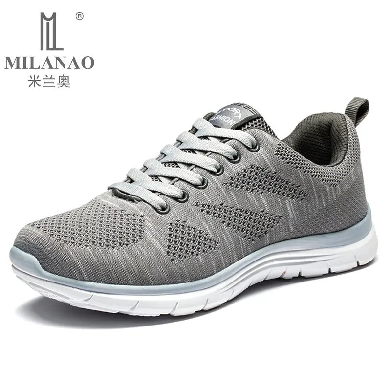 2019 MILANAO новые мужские летние повседневные Flyknit Racer прогулочные туфли для мужчин и