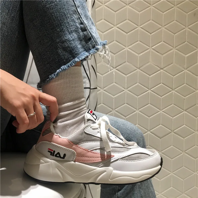 INS суперзвезда для женщин Коренастый спортивная обувь модные кроссовки на