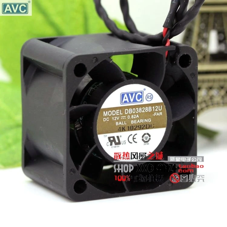 Абсолютно Новый Для AVC DB03828B12U 3828 12В 38 мм 0.82A шарикоподшипник Вентилятор