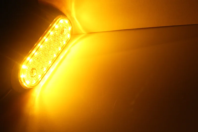 10 шт. светодиодный авто боковые габаритные огни габаритный фонарь для 24V грузовик прицепа с прицепом пикап Красного цвет: желтый, белый