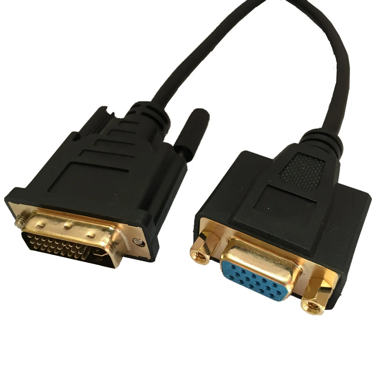 Кабель-адаптер DVI-VGA DVI-I 24 + 5 штекер-VGA HD15 Женский позолоченный для игр DVD ноутбуков