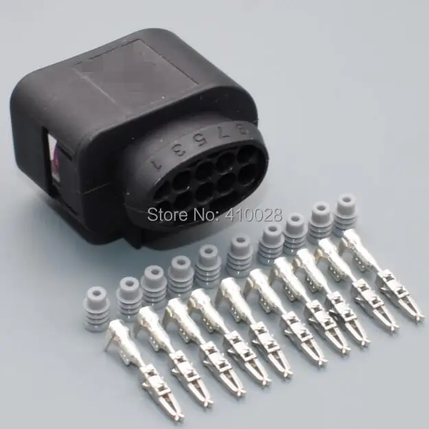 

shhworldsea 10 Pin 1.5 mm car waterproof connector auto electrical plug socket for vw for audi 1J0973715 1J0 973 715