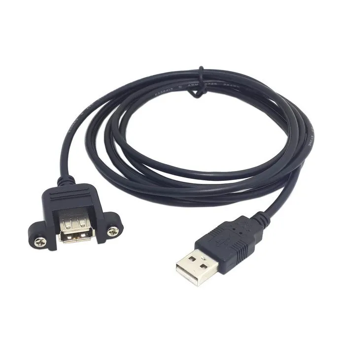 USB 2 0 мужчин и женщин удлинитель с винт крепления панели Блокировка отверстия