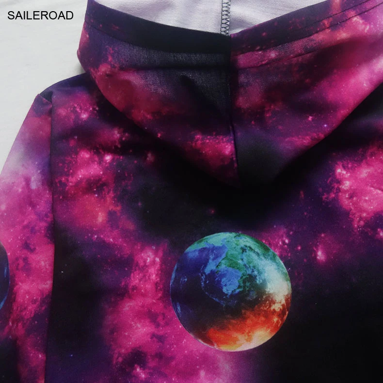 SAILEROAD/Детская толстовка с рисунком Земля и Галактика футболка толстовки