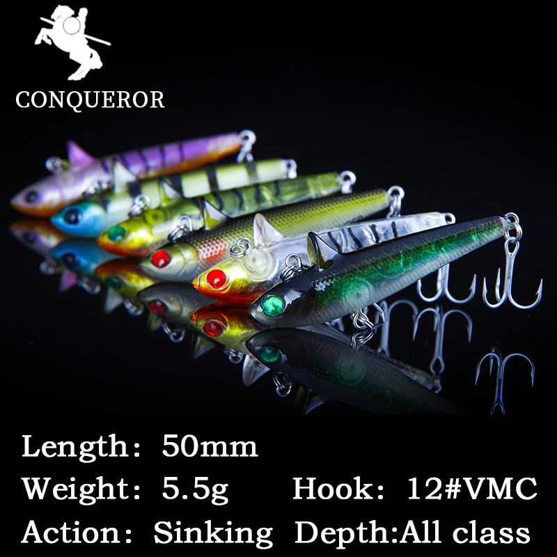 Conqueror популярная модель A + рыболовные приманки 10 цветов на выбор блесна crank shad 50 мм