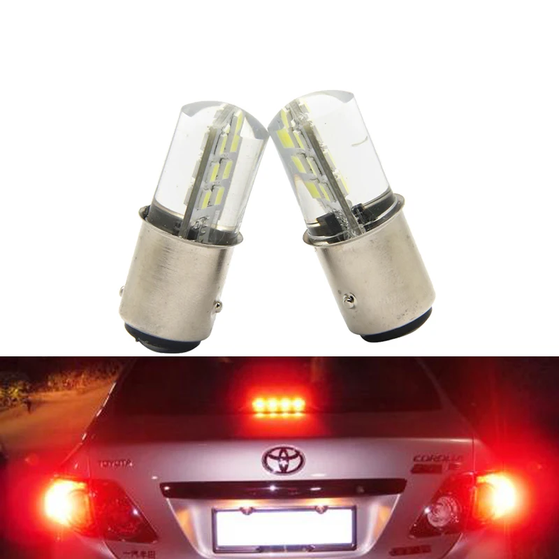 2x P21W Ba15S 1156 Bay15D 1157 Автомобильный светодиодный сигнальная лампа супер яркий Авто Хвост заднего хода стояночного тормоза противотуманных фар Белый DRL Дневной светильник 12V