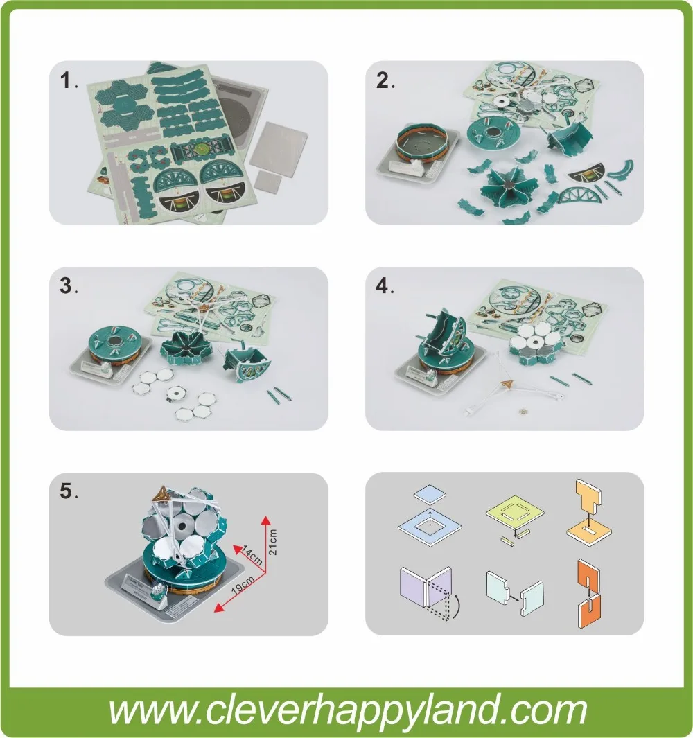 Новинка 2014 3d пазл гигантский волшебный телескоп Детский игрушка для раннего