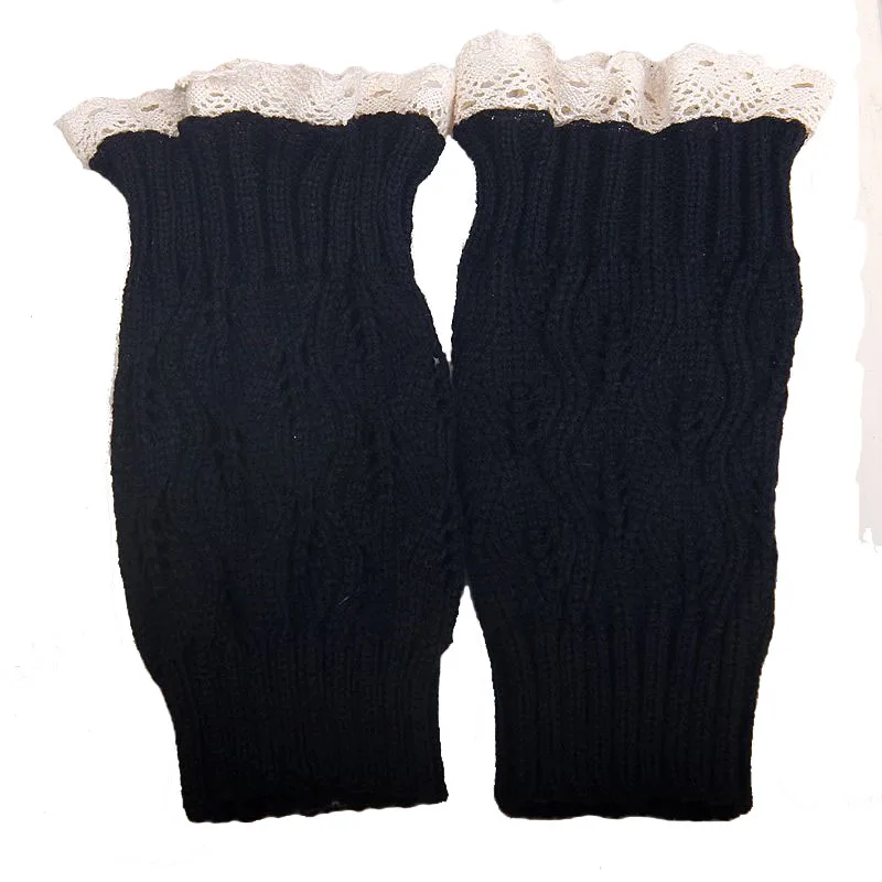 Новые модные женские вязаные крючком кружева отделка верхние манжеты лайнер