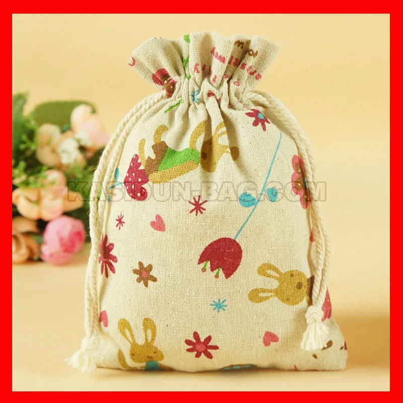 100pieces/lot wholesale printed draw string bag