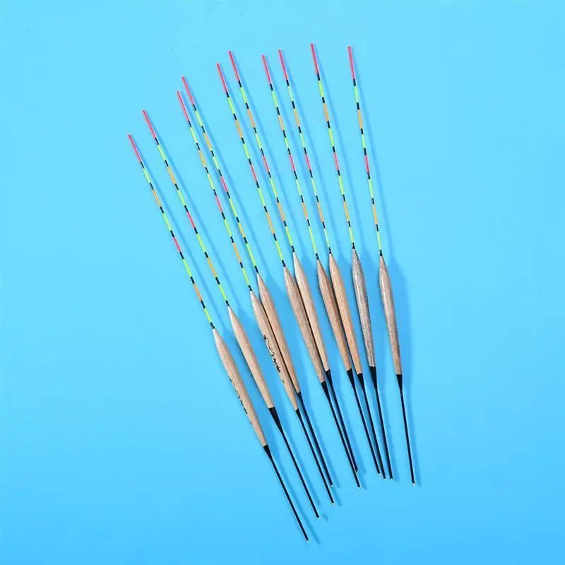 10 шт. рыболовные поплавок Удочка Поплавок дерево вертикальные буи снасти