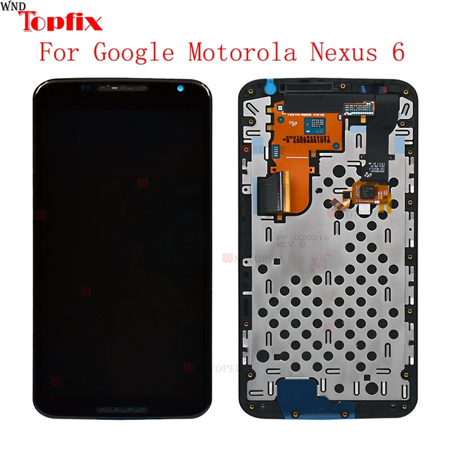 

LCD For Motorola Nexus 6 XT1100 XT1103 LCD Display Touch Screen Digitizer Assembly With Frame 100% Tested For Moto Nexus 6 LCD