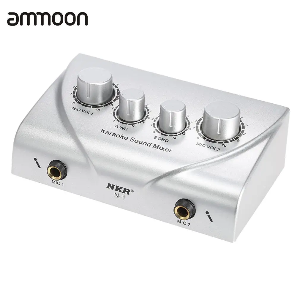 Микрофон для караоке усилитель и микрофон Миксер с двумя микрофонами входы