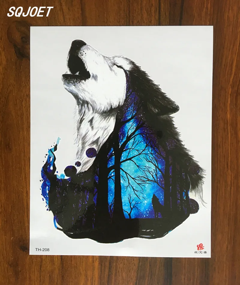 Злой медведь Последняя Мода Временная татуировка 3D Art Симпатичные одноразовые