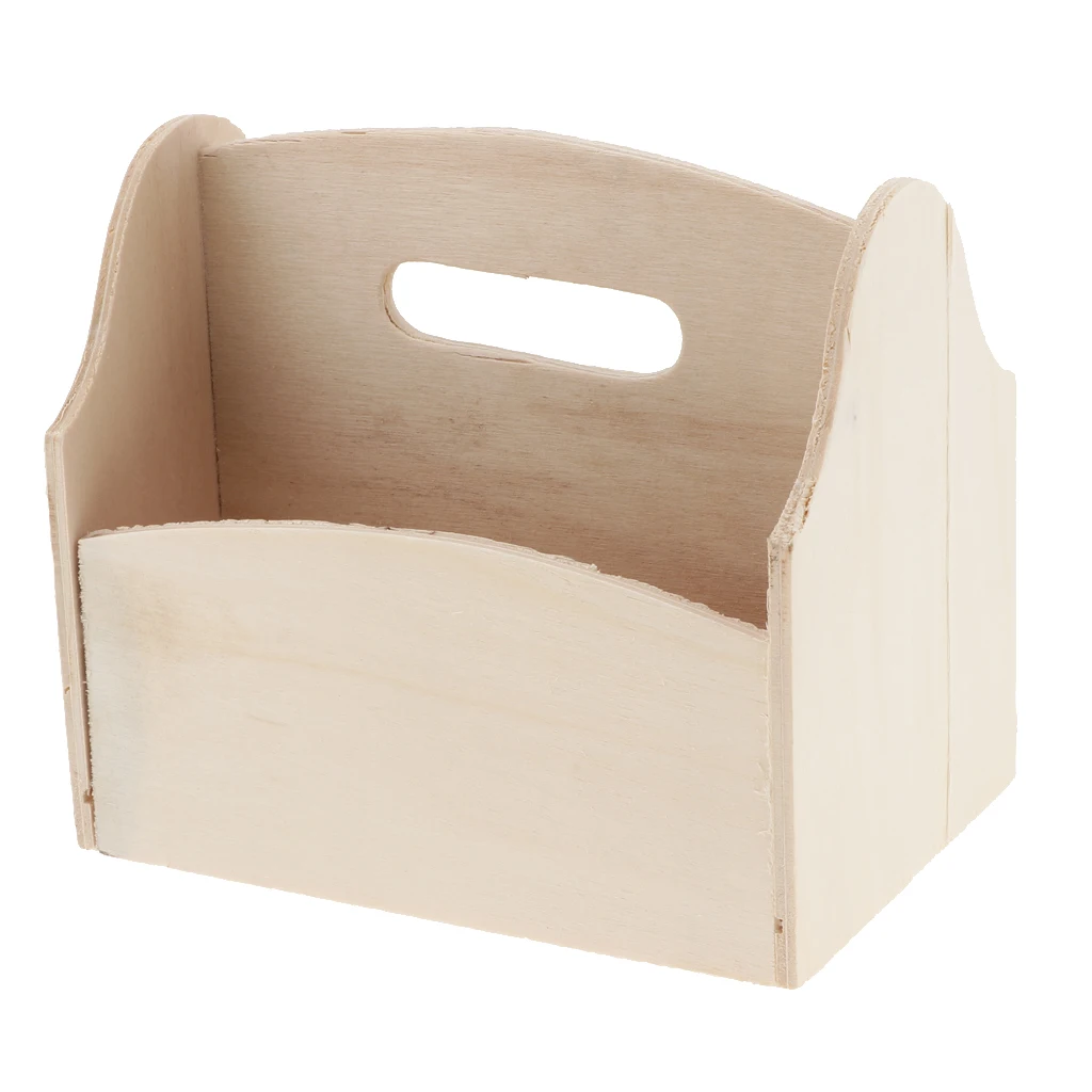pen container Special Design Money Boxes Wooden Basket House Pen Container Pattern handmade wooden Craft For Painting Popular Kids Gifts - Цвет: pen container