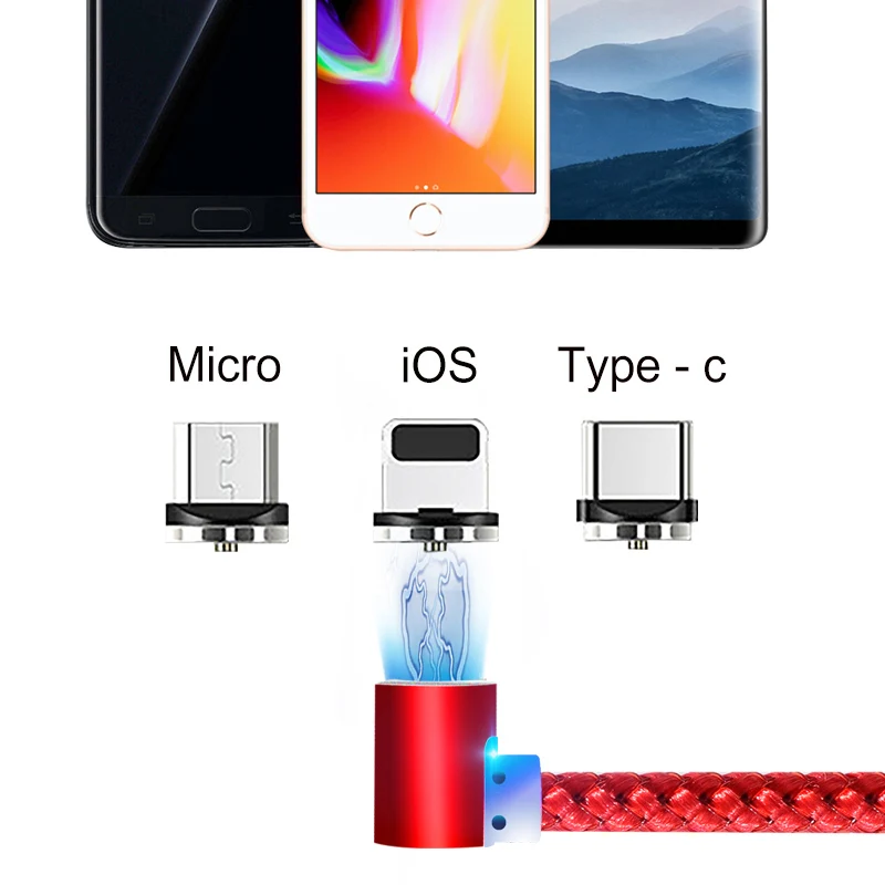Магнитный зарядный USB кабель 3 в 1 NOHON быстрое зарядное устройство для iOS iPhone iPad Samsung