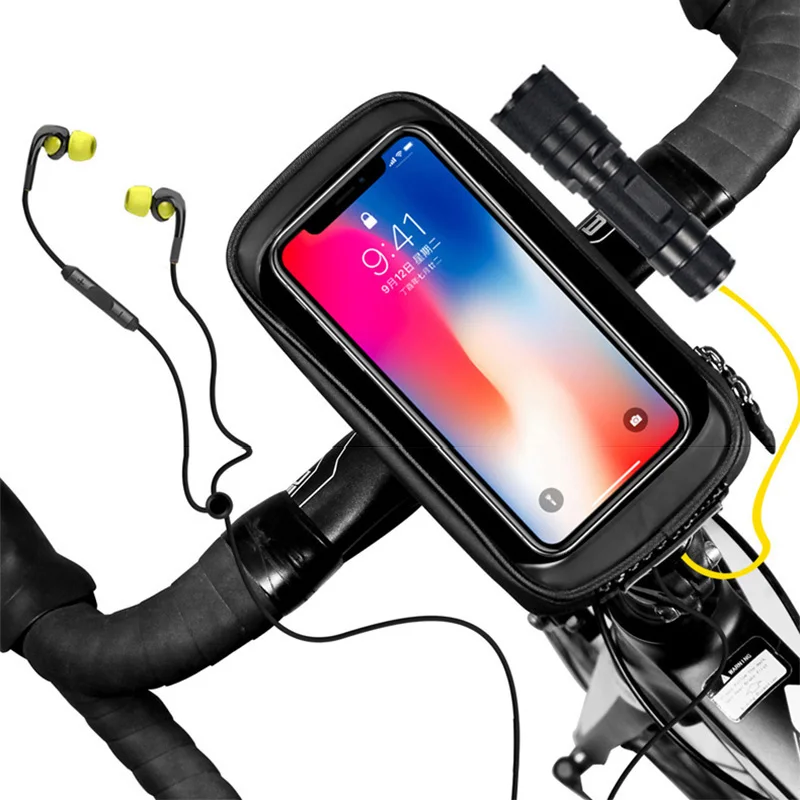 Арвин велосипедная Сумка-держатель для телефона для iPhone X Sansung huawei мобильный телефон непромокаемый водонепроницаемый Сенсорный Экран MTB Топ передняя трубка сумка