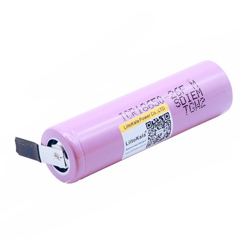 2 шт. новый 100% оригинальный литий ионный аккумулятор Liitokala 18650 2600 мАч 3 7 В