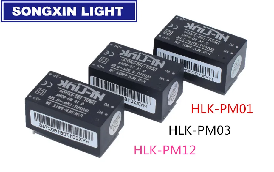 1 шт. HLK-PM01 HLK-PM03 HLK-PM12 AC-DC 220V 5V 3,3 V 12V Мощность Модуль преобразователь переменного тока в постоянный, изолированный Мощность модуль отвечают требованиям стандартов UL/CE бытовой выключатель