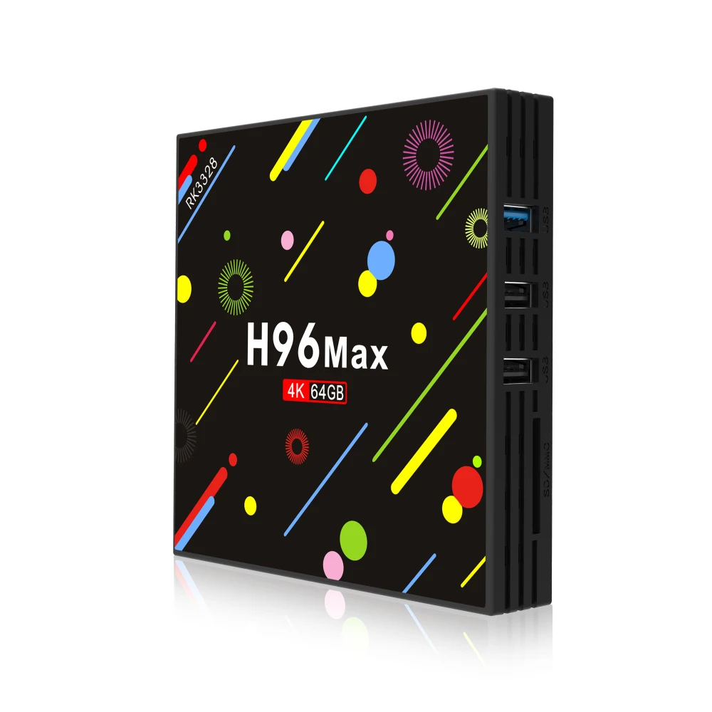H96 Max H2C Android 7 1 Smart TV Box 4G/64G Wifi RK3328 Четырехъядерный 4K AV HD 2 0 медиаплеер с T2 4g