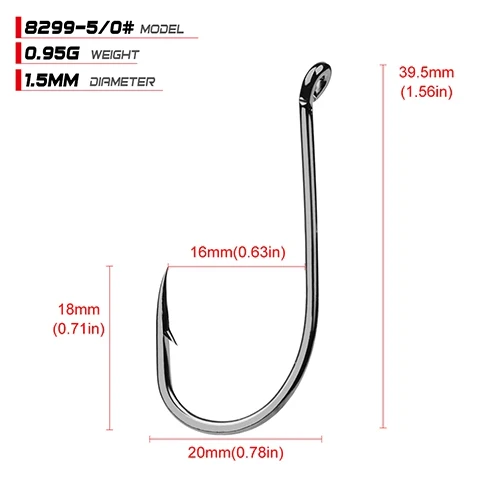 size5-0 50 шт./лот рыболовный крючок 1/0#-6/0#8299 серия Осьминог HC-72A Высокоуглеродистая сталь Карп Anzol рыболовный крючок морская вода Pesca рыболовный крючок - Цвет: size5-0