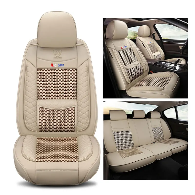 Автомобильные чехлы для сидений, салонные аксессуары для toyota corolla e150 verso fortuner harrier highlander kluger hilux mark 2 prado 120 150 - Название цвета: beige