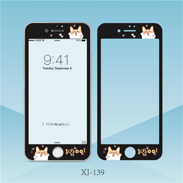 Rlenda Защитное стекло для iphone 8 7 6 6s Plus 3D 9H защита экрана закаленное стекло мультфильм корги собака Милая панда