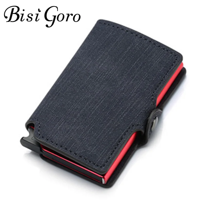 BISI GORO тонкий кошелек для кредитных карт новый rfid с блокировкой держатель PU одна