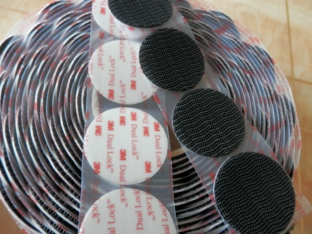 

Circles 48mm 3M SJ3550 Dual lock fastener self adhesive tape type 250, Pack of 20pcs Free shipping