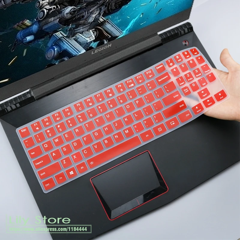 red Силиконовая клавиатура защитная оболочка покрытие для lenovo Легион Y720 Y540 Y530 Y520 R720 Y7000 15,6 ''/Y730 Y740 17,3'' - Цвет: red