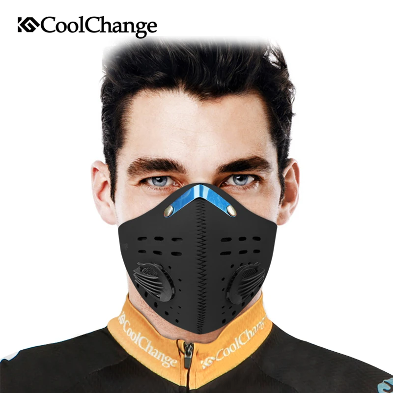 2017 CoolChange велосипедная маска с фильтром 9 цветов полулицевая углеродная для