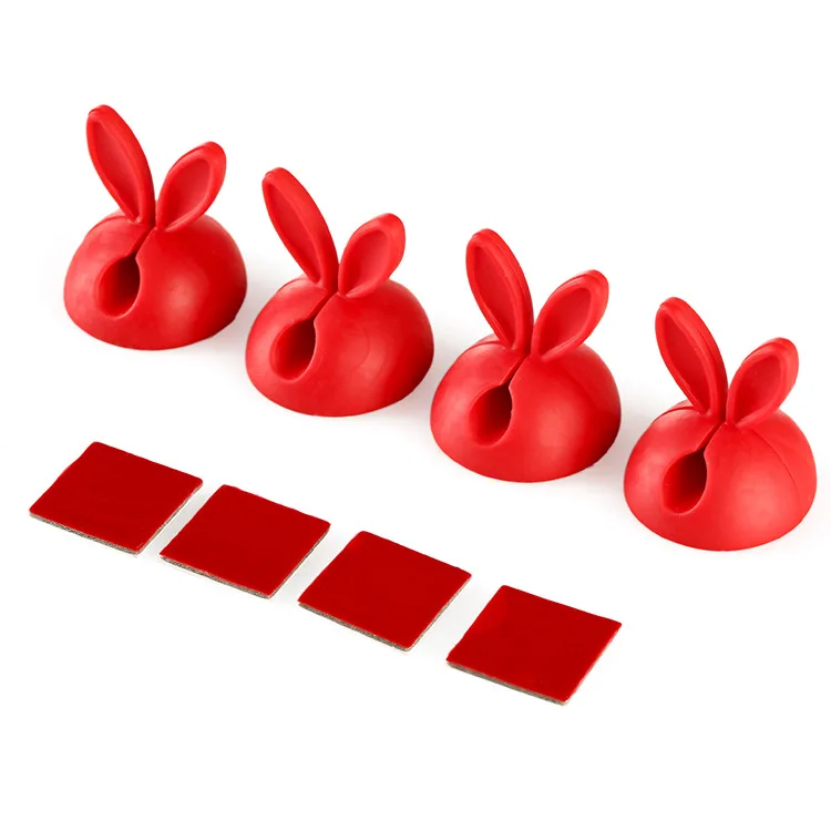 Силиконовый держатель для шнура 8 шт./лот зажим с милыми кроличьими ушками
