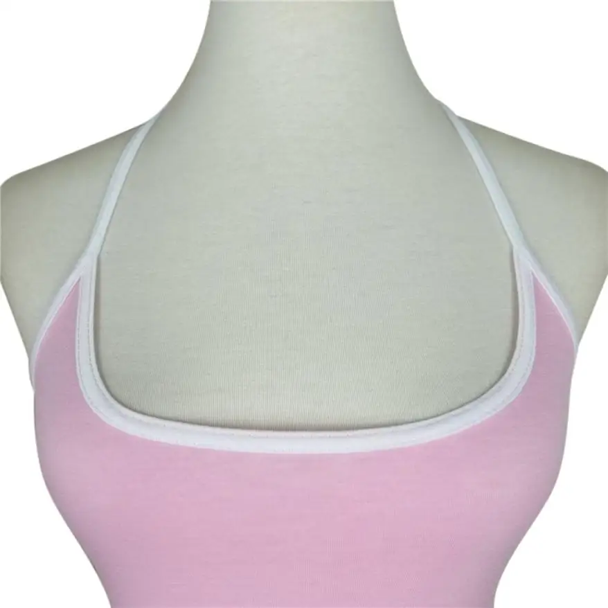 Женский хлопковый топ в стиле бохо бюстгальтер-бюстье укороченный