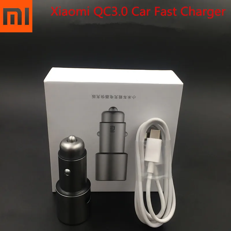 Оригинальное автомобильное зарядное устройство Xiaomi QC3.0 быстрая зарядка два