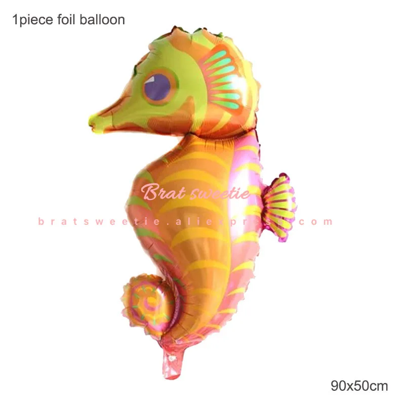 1pc haima Mermaid Balloon Foil Helium Balloons Hawaii Tropical Baby Shower Girl Garland Happy Birthday Party Decorations Kids Toys Gifts - Цвет: 1pc haima