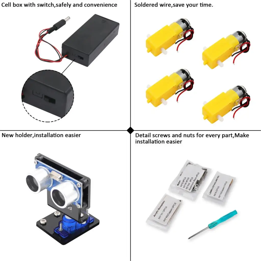 Умный робот автомобиль LAFVIN 2WD комплект шасси с платой R3 Ультразвуковой модуль