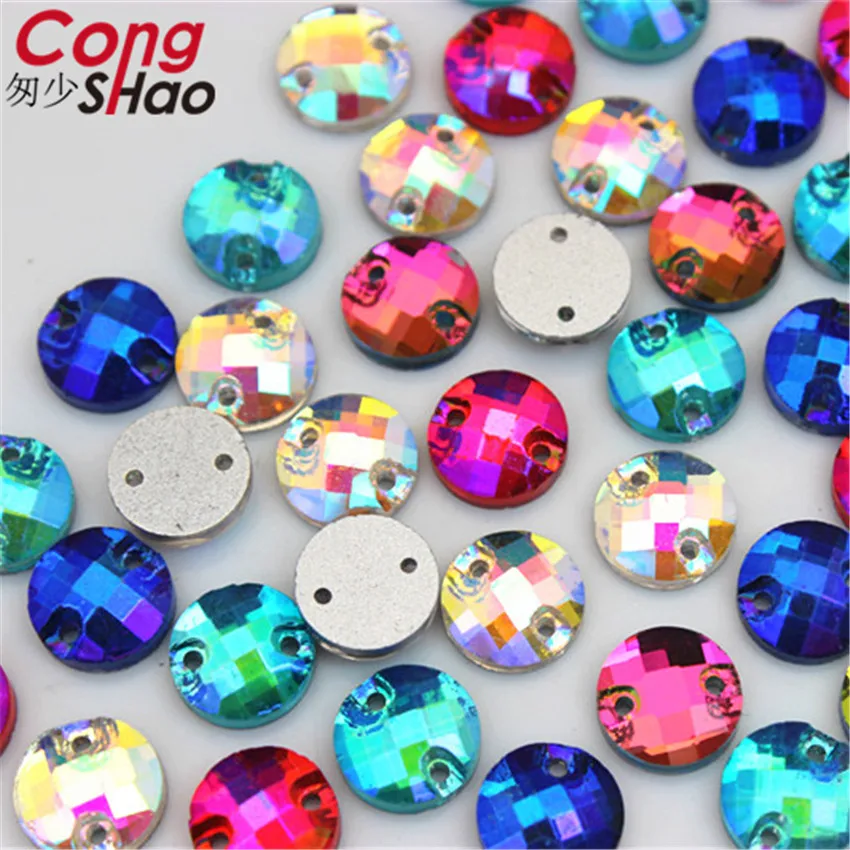 

Cong Shao, 100 шт., 8 мм, круглые стеклянные кристаллы, стразы, отделка, плоская задняя часть, шитье, 2 отверстия, Свадебный костюм, кнопка, сделай сам ...