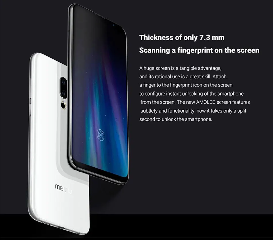 Meizu 16th M882Q 4G LTE мобильный телефон 6," 6 ГБ ОЗУ 64/128 Гб ПЗУ Восьмиядерный процессор Snapdragon 845 Мп+ Мп задняя камера смартфон