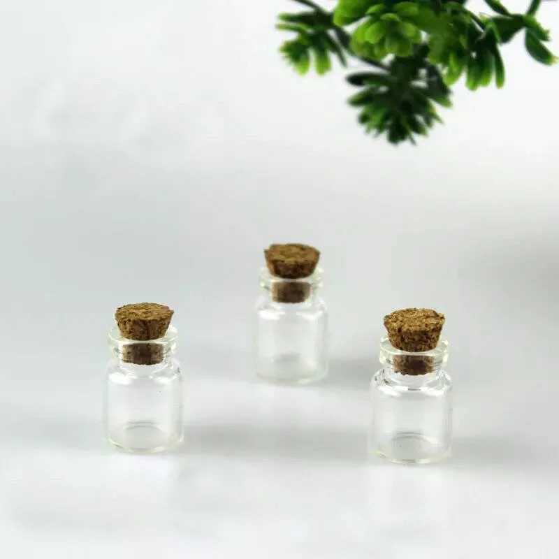 1000pcs 13*18mm 0.6ml small glass vials drift bottles message jars with cork container diy jewelry pendant wedding home decor | Украшения и