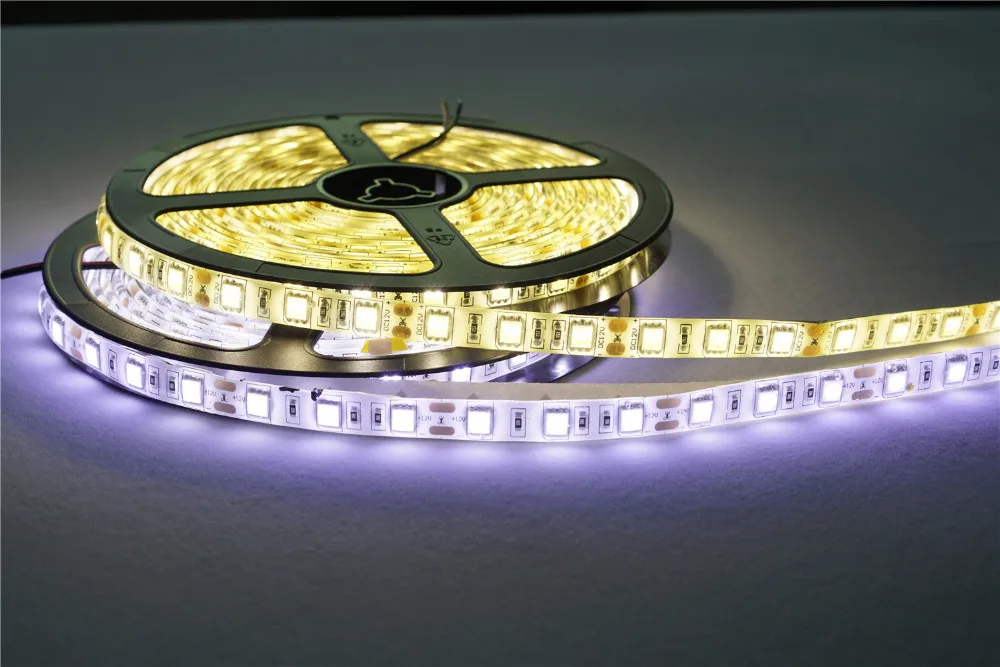 Светодиодная лента 5050 DC12V 60 светодиодов/м 5 м/лот гибкая светодиодная RGB